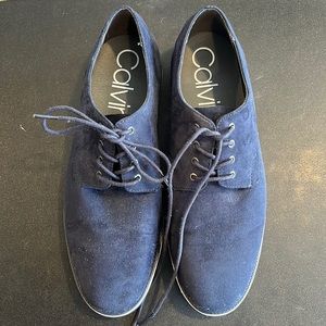 Calvin Klein men’s blue suede shoes